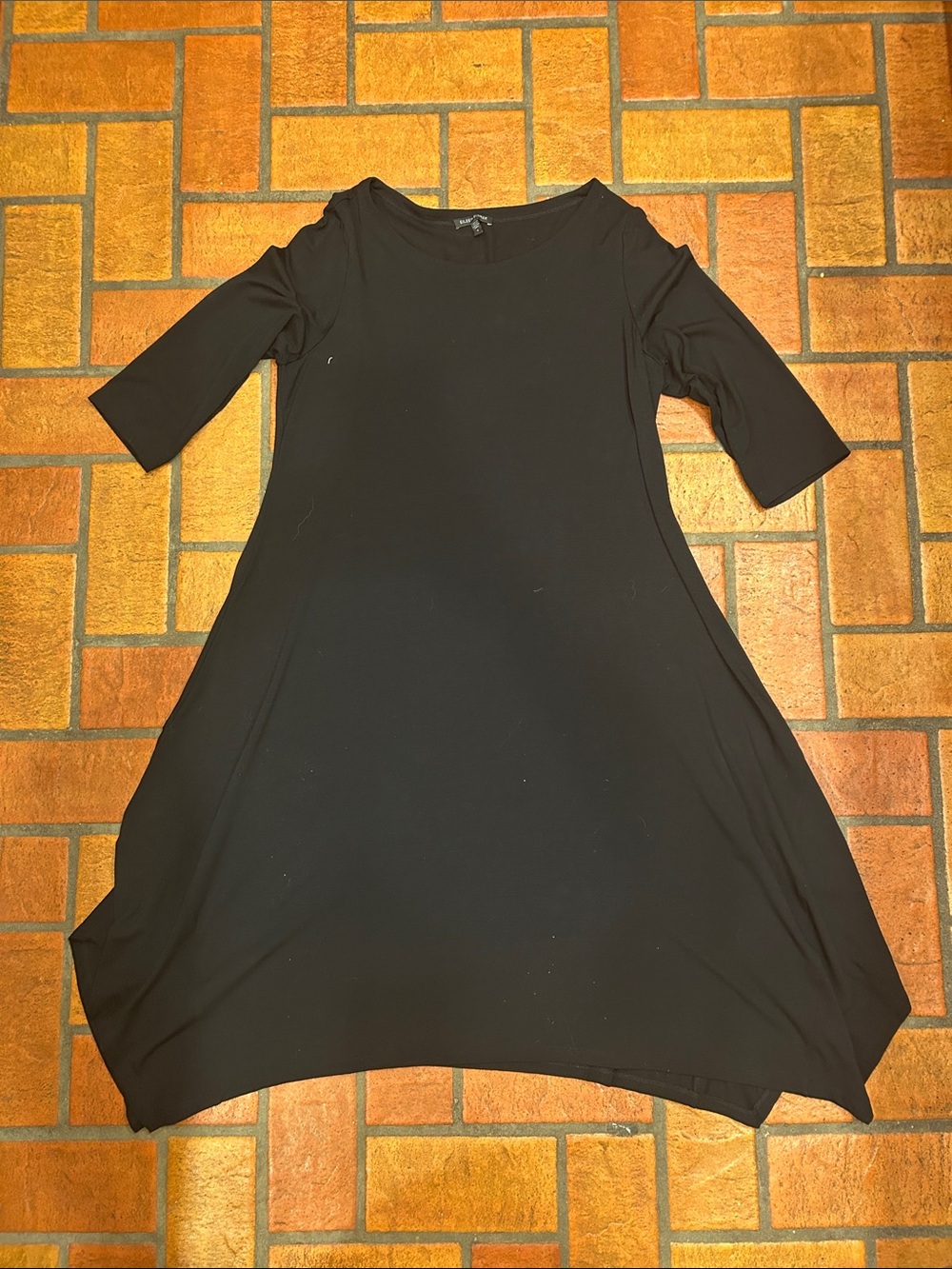 Eileen Fisher Black Long Sleeve Swing Dress